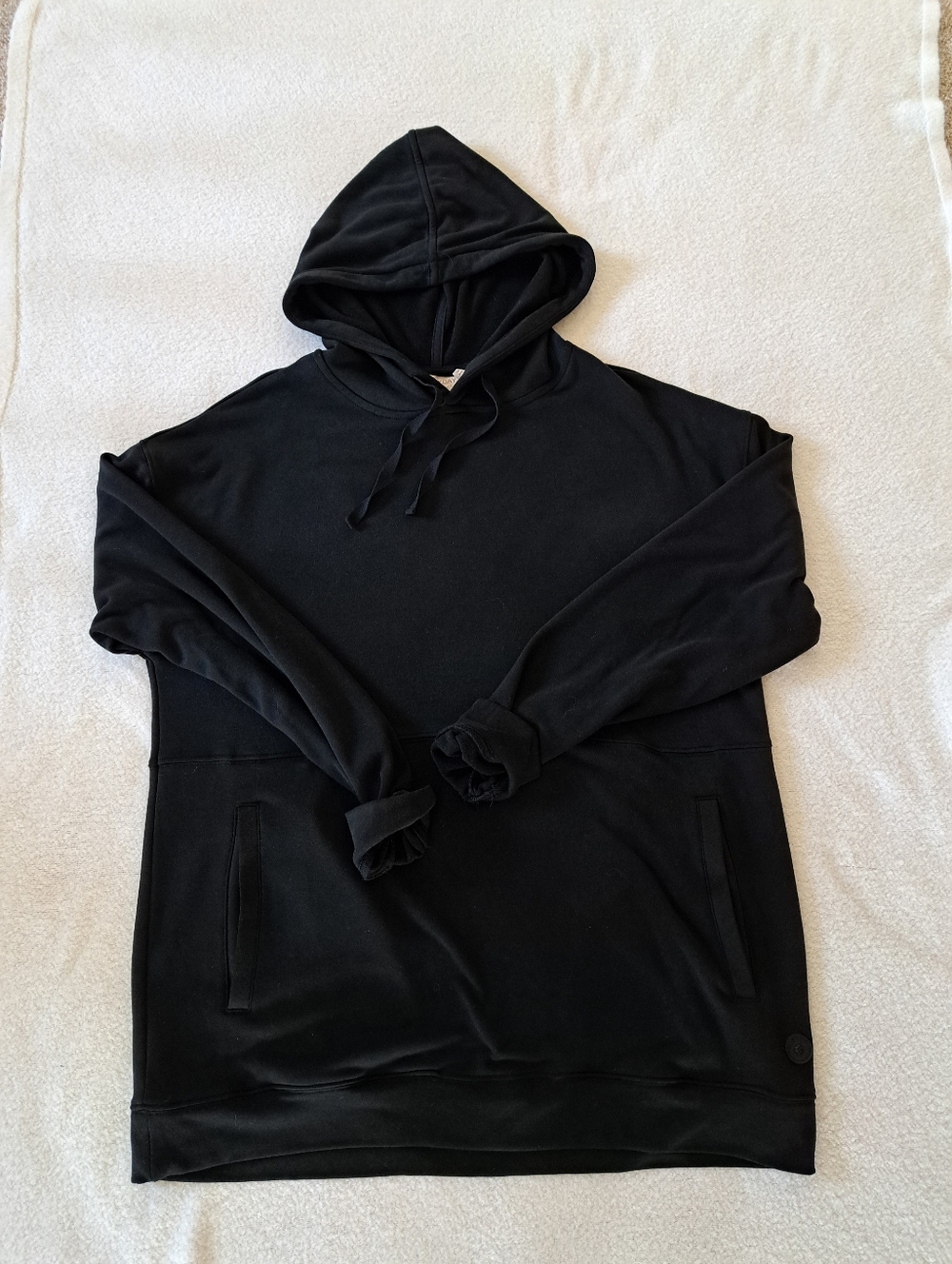 Everyday Sunday Oversized Hoodie Sweatshirt Women's Size Small Black Pullover